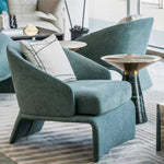 LIVARA EC1060 Chair Foam Eucalyptus with Wood and High-Density Frame Leisure Ottoman