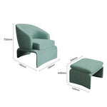 LIVARA EC1060 Chair Foam Eucalyptus with Wood and High-Density Frame Leisure Ottoman