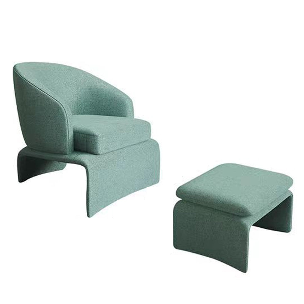 LIVARA EC1060 Chair Foam Eucalyptus with Wood and High-Density Frame Leisure Ottoman