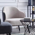 LIVARA EC1070 Wood Foam Black and with Leisure Eucalyptus High-Density Frame Legs Wooden Chair