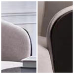 LIVARA EC1070 Wood Foam Black and with Leisure Eucalyptus High-Density Frame Legs Wooden Chair