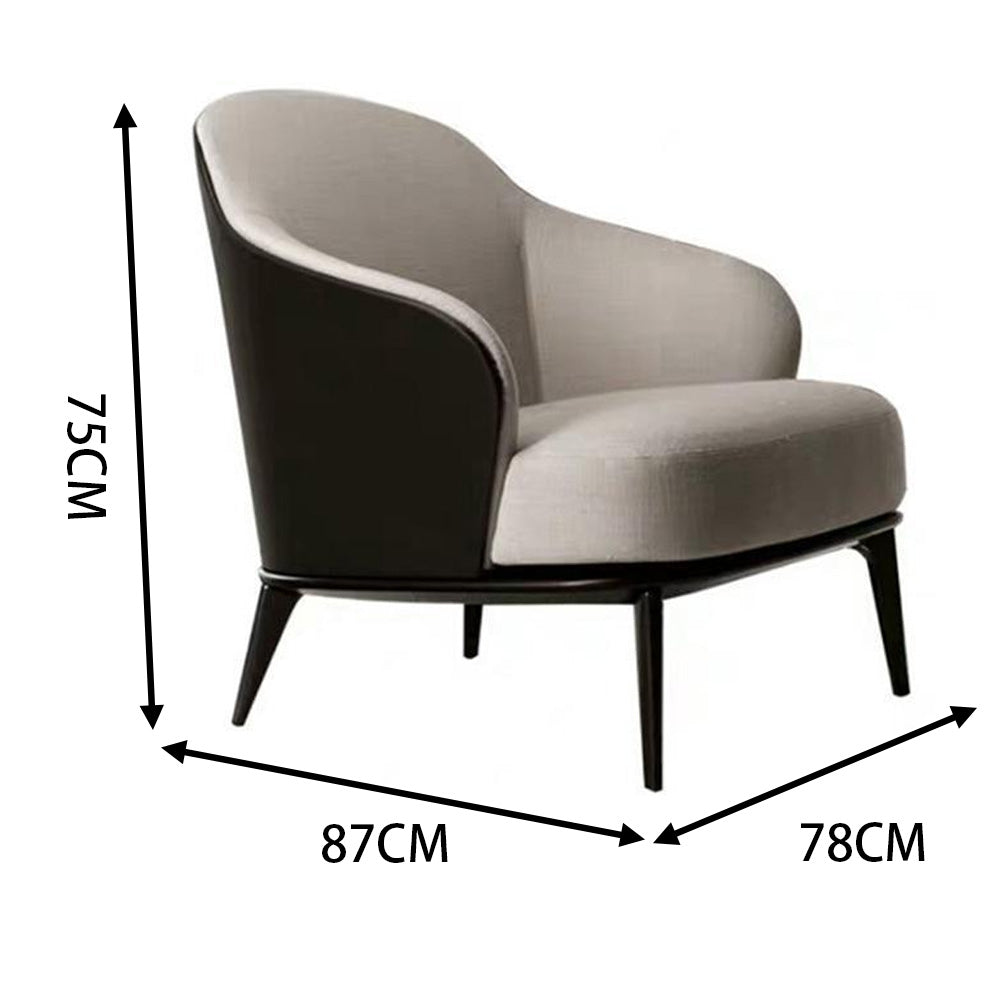 LIVARA EC1070 Wood Foam Black and with Leisure Eucalyptus High-Density Frame Legs Wooden Chair