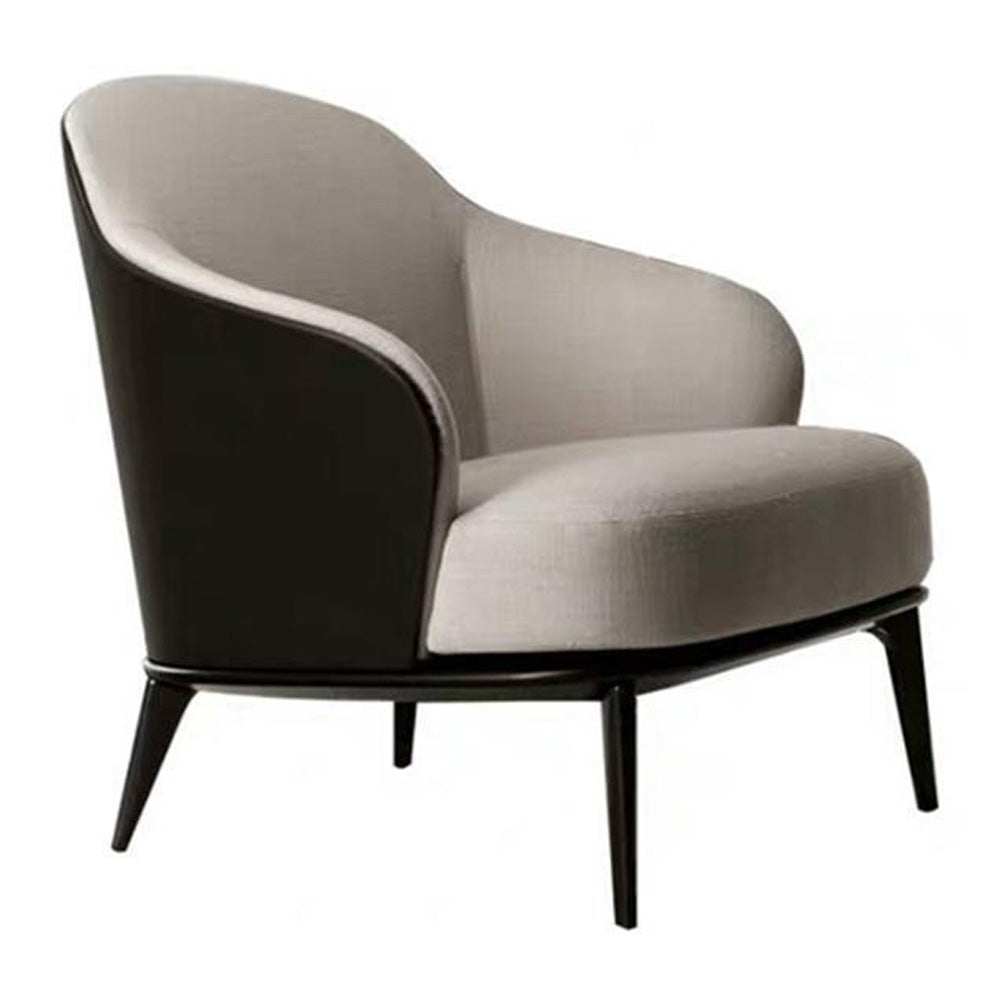 LIVARA EC1070 Wood Foam Black and with Leisure Eucalyptus High-Density Frame Legs Wooden Chair
