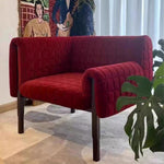 LIVARA EC1073 High-End and Ash with White Design Wood Fabric Leisure Chair