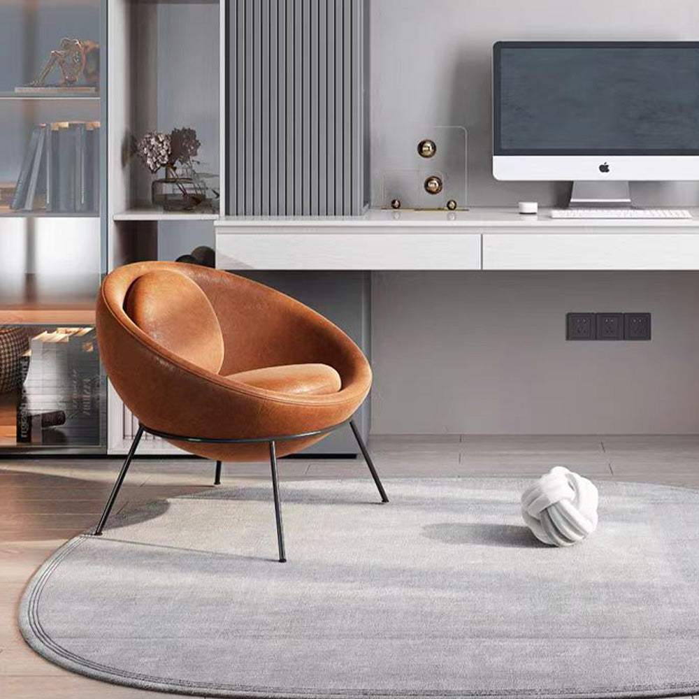 LIVARA EC1079 Leather and with Chair Foam High-Density Bubble Microfiber Leisure Chair