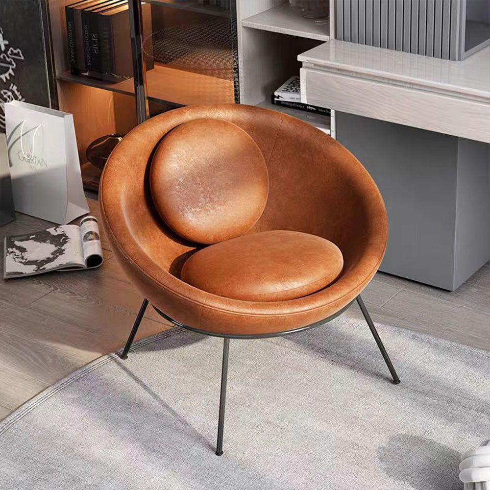 LIVARA EC1079 Leather and with Chair Foam High-Density Bubble Microfiber Leisure Chair