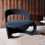 LIVARA EC1090 Leisure Solid Tech Bentwood Velvet Wood Chair