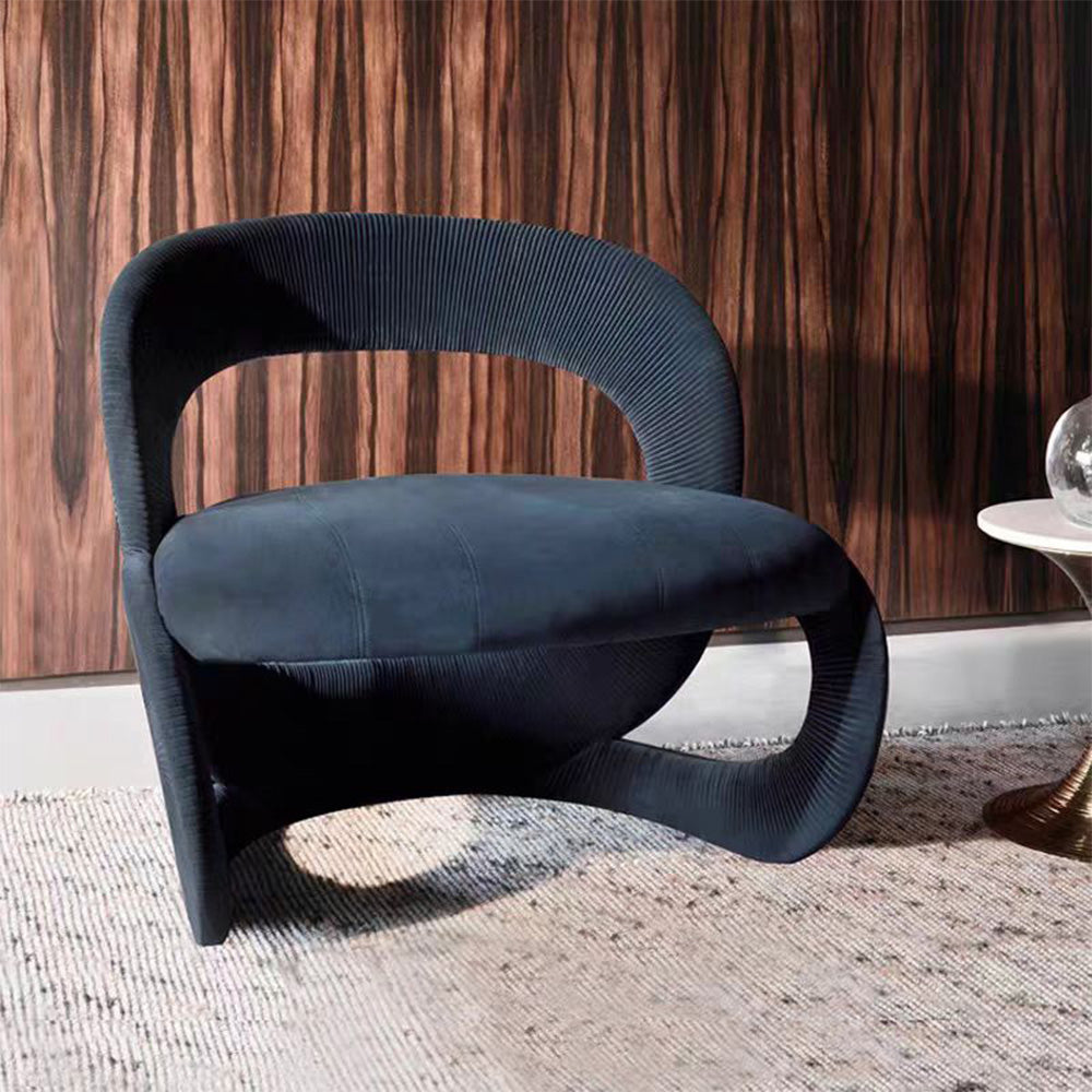 LIVARA EC1090 Leisure Solid Tech Bentwood Velvet Wood Chair