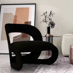 LIVARA EC1090 Leisure Solid Tech Bentwood Velvet Wood Chair