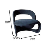 LIVARA EC1090 Leisure Solid Tech Bentwood Velvet Wood Chair