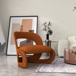 LIVARA EC1090 Leisure Solid Tech Bentwood Velvet Wood Chair
