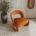 LIVARA EC1090 Leisure Solid Tech Bentwood Velvet Wood Chair
