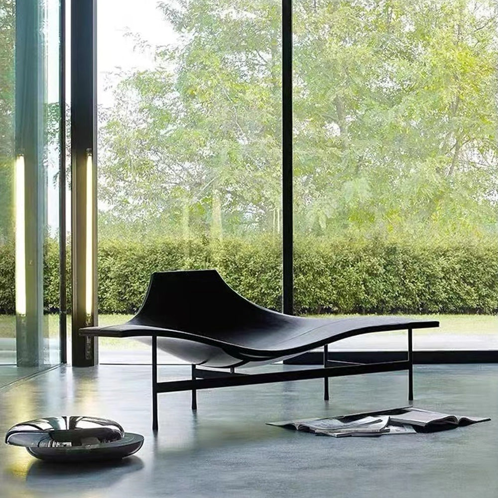 LUXORA EC1093 Ultra-Fiber Stainless High-End Fiberglass Leather Steel Leisure Chair