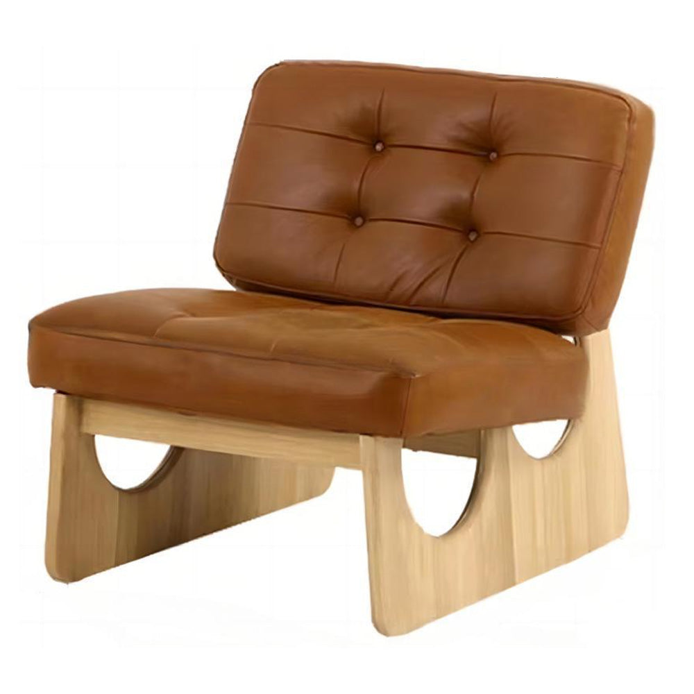 LIVARA EC1095 Frame Wooden Leather Microfiber Chair
