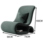 LIVARA EC1096 Minimalist Cozy Tech Metal Solid Wood Leisure Velvet Chair