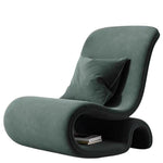 LIVARA EC1096 Minimalist Cozy Tech Metal Solid Wood Leisure Velvet Chair