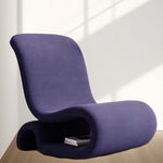 LIVARA EC1096 Minimalist Cozy Tech Metal Solid Wood Leisure Velvet Chair