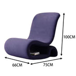 LIVARA EC1096 Minimalist Cozy Tech Metal Solid Wood Leisure Velvet Chair