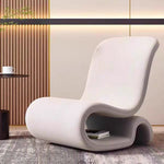 LIVARA EC1096 Minimalist Cozy Tech Metal Solid Wood Leisure Velvet Chair