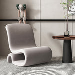 LIVARA EC1096 Minimalist Cozy Tech Metal Solid Wood Leisure Velvet Chair