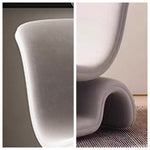 LIVARA EC1096 Minimalist Cozy Tech Metal Solid Wood Leisure Velvet Chair