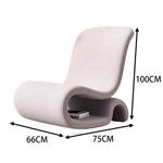 LIVARA EC1096 Minimalist Cozy Tech Metal Solid Wood Leisure Velvet Chair