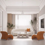 LIVARA EC1100 Stylish Leisure Design Metal Velvet Tech Chair
