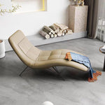 LIVARA EC1103 Metal Bentwood High-Density Wood Foam Leather Silicone Leisure Solid Chair