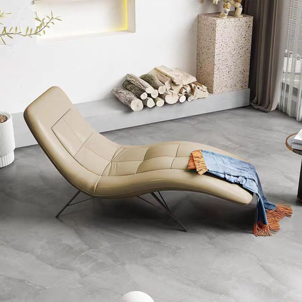 LIVARA EC1103 Metal Bentwood High-Density Wood Foam Leather Silicone Leisure Solid Chair