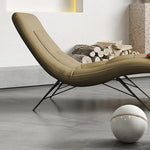 LIVARA EC1103 Metal Bentwood High-Density Wood Foam Leather Silicone Leisure Solid Chair