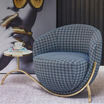 LIVARA EC1114 Inner Steel Leather Frame Woven Stainless Chair
