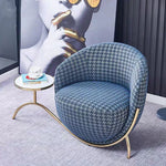 LIVARA EC1114 Inner Steel Leather Frame Woven Stainless Chair