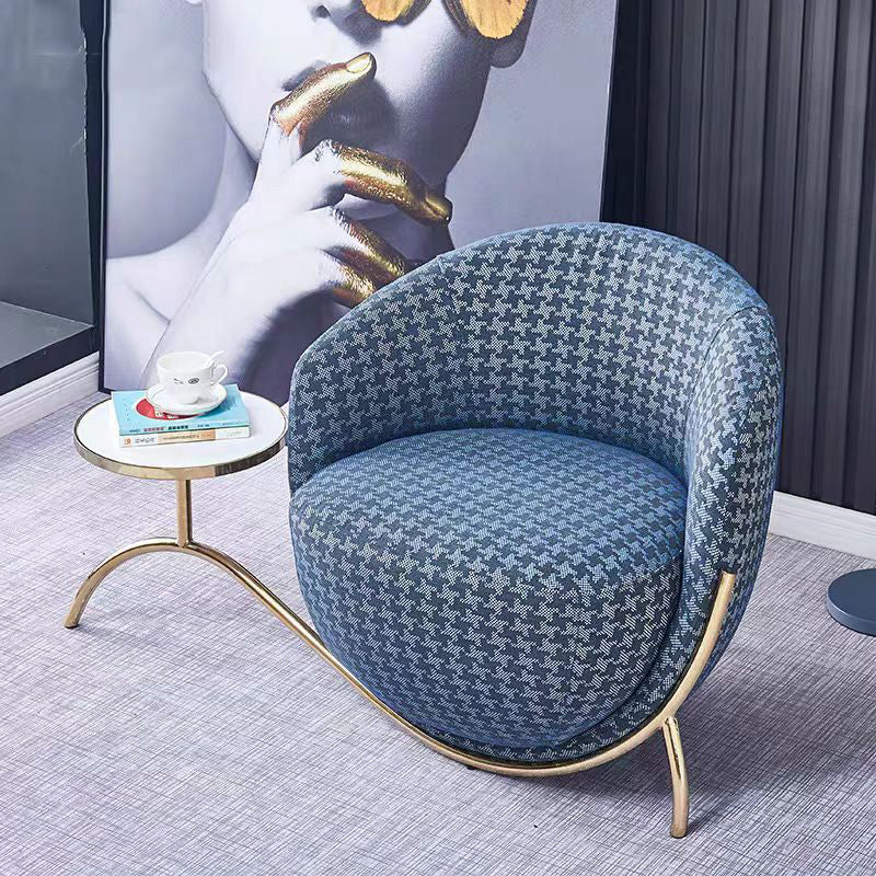 LIVARA EC1114 Inner Steel Leather Frame Woven Stainless Chair