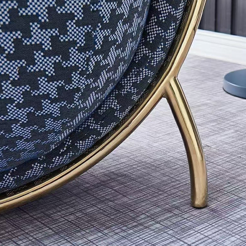LIVARA EC1114 Inner Steel Leather Frame Woven Stainless Chair