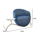 LIVARA EC1114 Inner Steel Leather Frame Woven Stainless Chair