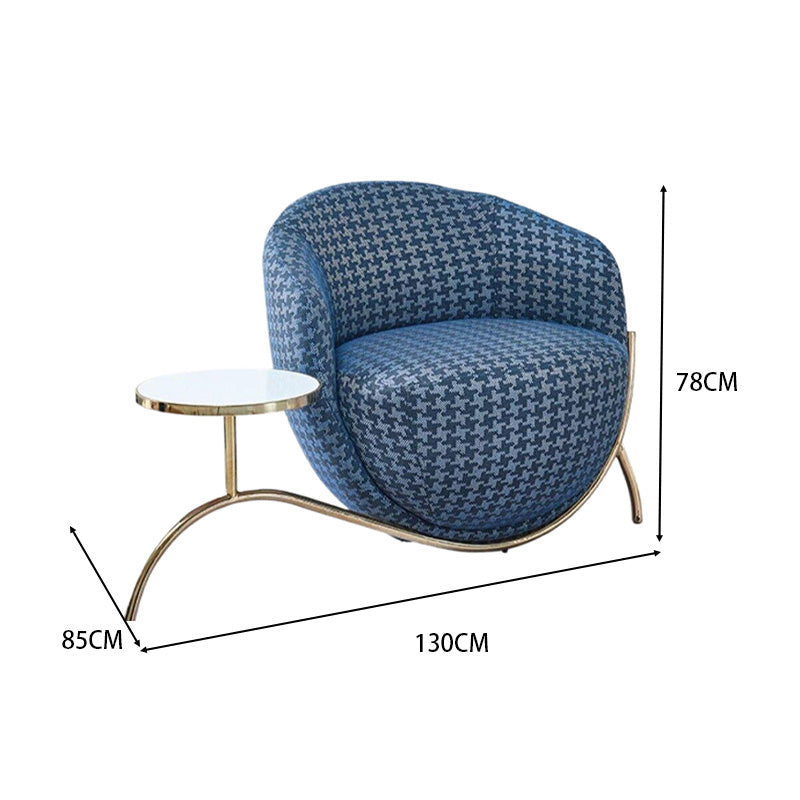 LIVARA EC1114 Inner Steel Leather Frame Woven Stainless Chair