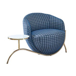 LIVARA EC1114 Inner Steel Leather Frame Woven Stainless Chair
