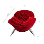 LIVARA EC1117 Velvet Leisure Metal Frame Chair