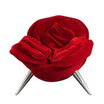 LIVARA EC1117 Velvet Leisure Metal Frame Chair