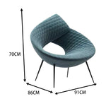LIVARA EC1121 Sponge Frame Leisure Metal Microfiber Chair