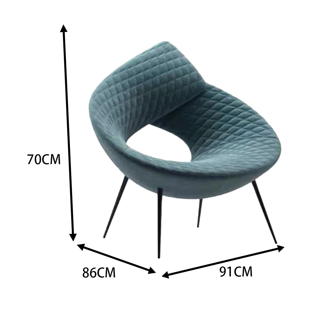 LIVARA EC1121 Sponge Frame Leisure Metal Microfiber Chair