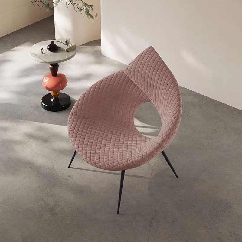 LIVARA EC1121 Sponge Frame Leisure Metal Microfiber Chair