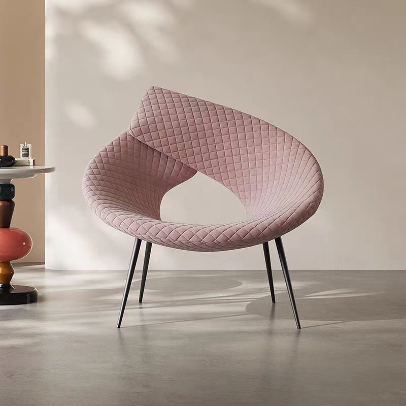 LIVARA EC1121 Sponge Frame Leisure Metal Microfiber Chair