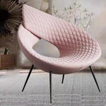 LIVARA EC1121 Sponge Frame Leisure Metal Microfiber Chair