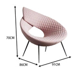LIVARA EC1121 Sponge Frame Leisure Metal Microfiber Chair