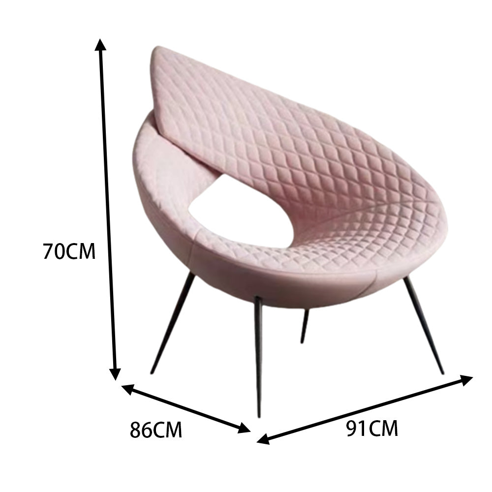LIVARA EC1121 Sponge Frame Leisure Metal Microfiber Chair