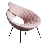 LIVARA EC1121 Sponge Frame Leisure Metal Microfiber Chair