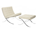 LIVARA EC1146 Leather Stainless Leisure Steel Frame Microfibre Chair