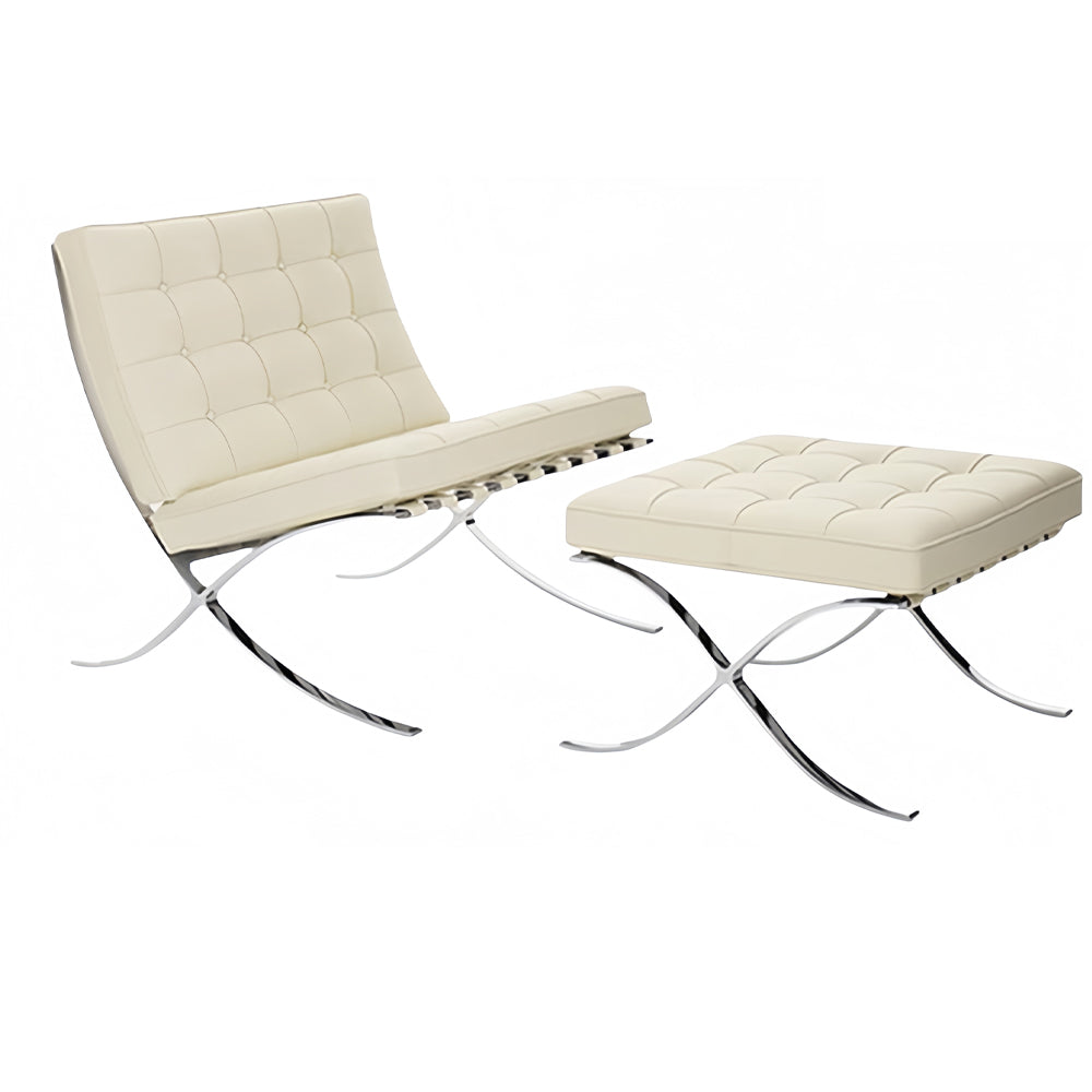 LIVARA EC1146 Leather Stainless Leisure Steel Frame Microfibre Chair