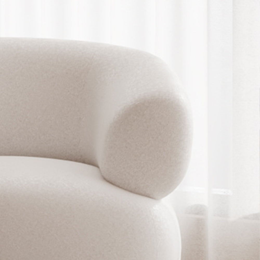 LIVARA EC1147 Fabric Chair Single Modal Solid Leisure Velvet Frame / Wood Sofa